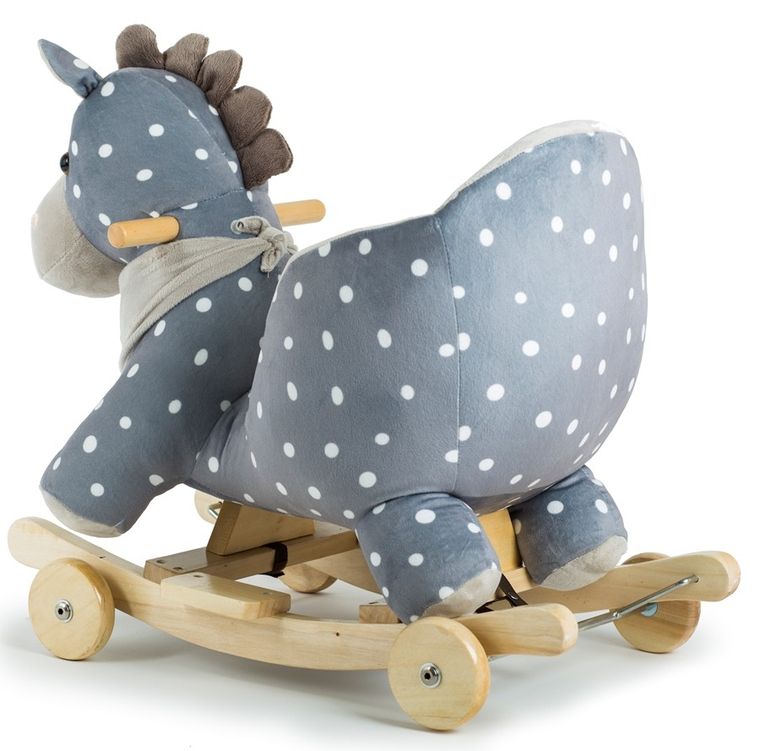 Kinderkraft, konik na biegunach z funkcją jeździka, szary