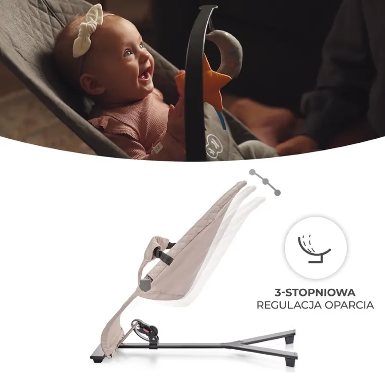 Kinderkraft, Mimi, leżaczek bujaczek, Beige