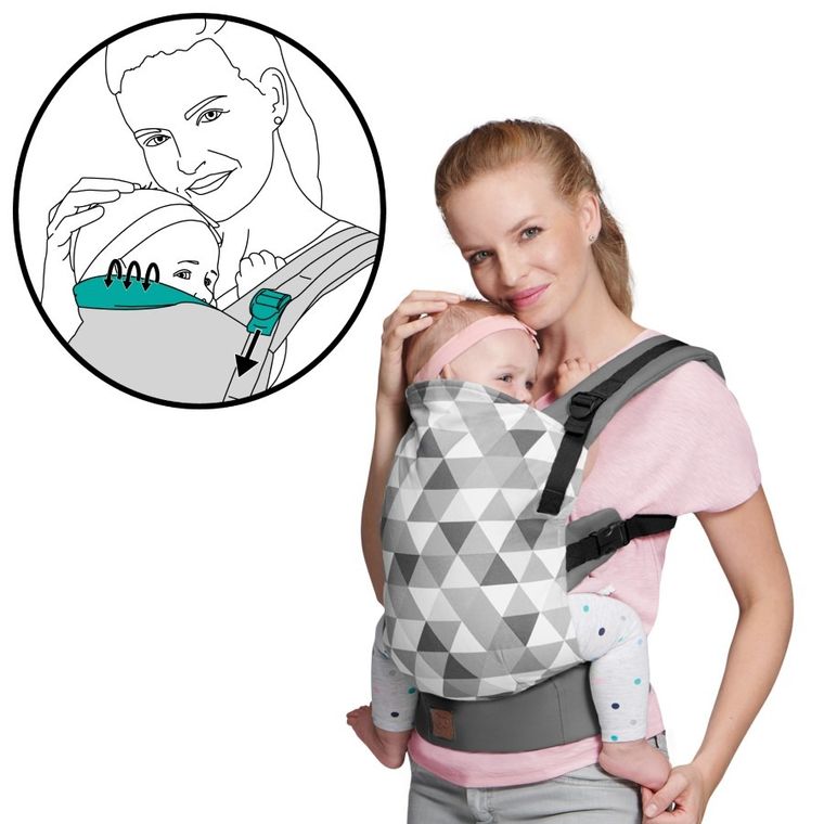 Kinderkraft, Nino, nosidełko ergonomiczne, 3m+, 20 kg, szare