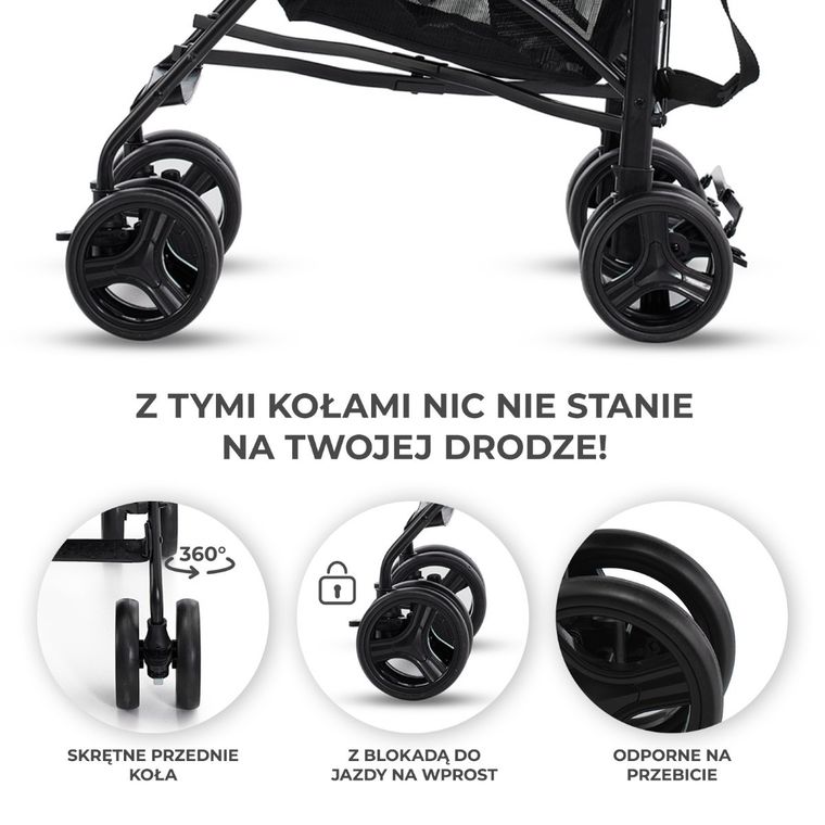 Kinderkraft, Tik, wózek spacerowy, velvet, Mocca