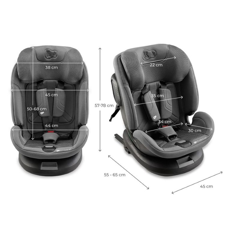 Kinderkraft, Xpedition 3, I-Size, fotelik samochodowy, Grey, 40-150 cm