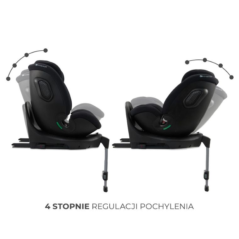 Kinderkraft, Xrider 2, fotelik samochodowy, Black, 40-150 cm