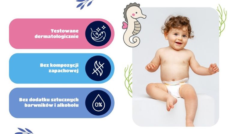 Kindii, Water Care 99,9%, chusteczki nawilżane, 60 szt.