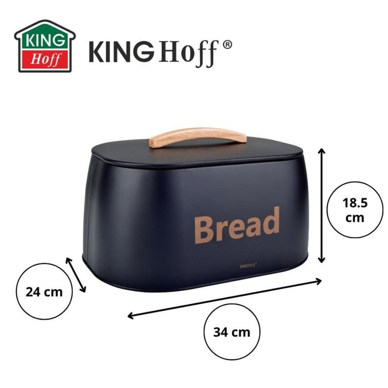 Kinghoff, chlebak, pojemnik na pieczywo, stalowy, kh-1946