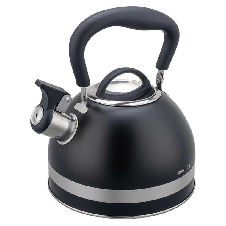 Kinghoff, czajnik z gwizdkiem, czarny, 1,8l