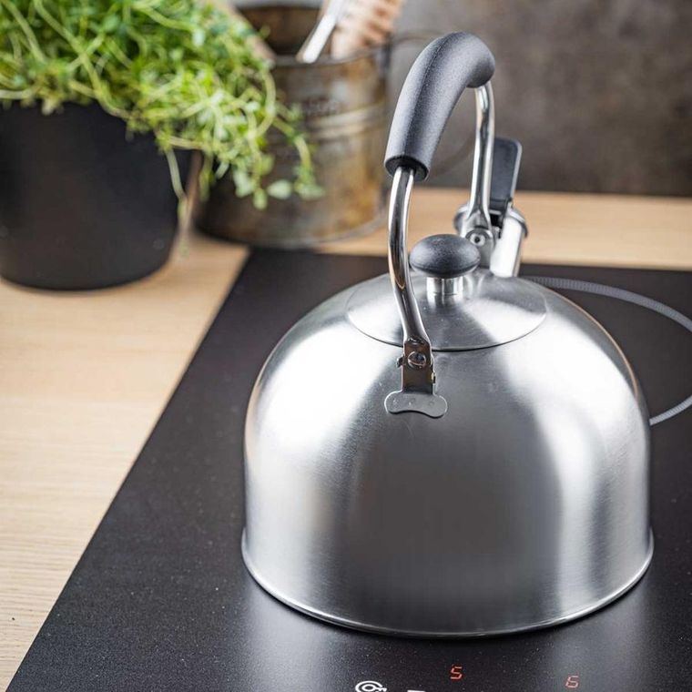 Kinghoff, czajnik z gwizdkiem, srebrny, 2,5l