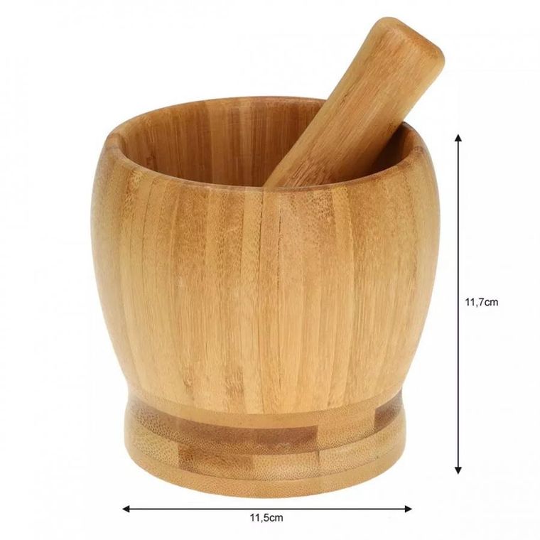 Kinghoff, moździerz kuchenny, bambusowy, 11 cm
