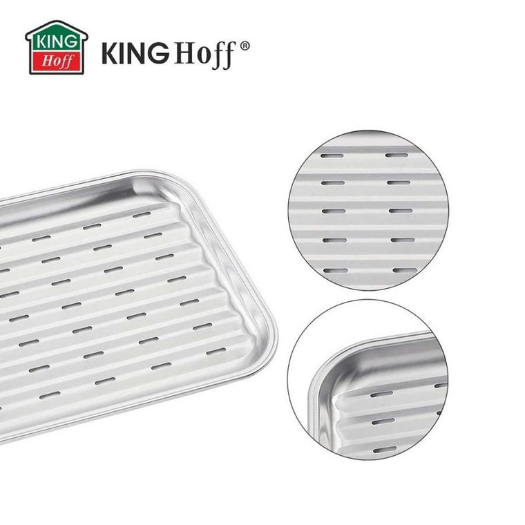 Kinghoff, taca do grillowania, stalowa, 34-24,5 cm, KH-1916