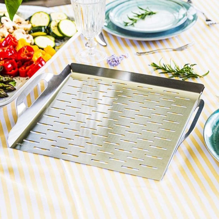 Kinghoff, taca do grillowania, stalowa, 37-31 cm, KH-1917