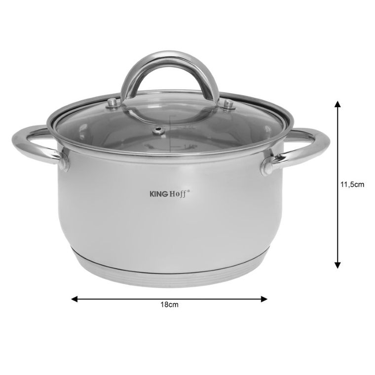 Kinghoff, zestaw garnków stalowych, 6 elementów, KH-4447