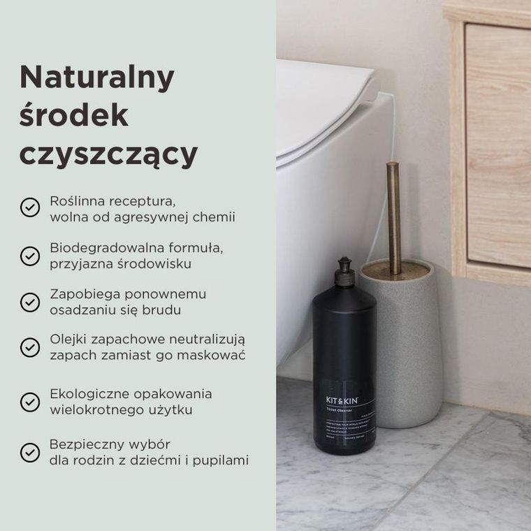 Kit & Kin, naturalny płyn do czyszczenia toalety, o zapachu sosny i cedru, 1l