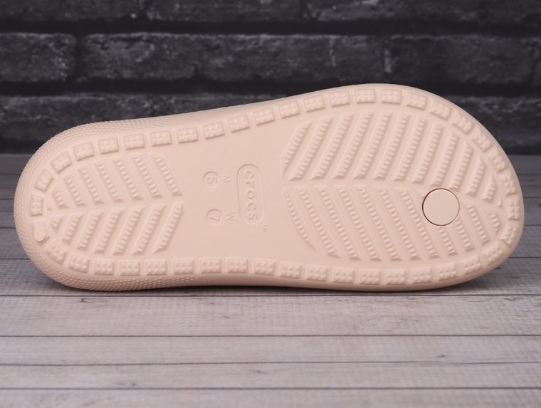 Klapki damskie, japonki, beżowe, Crocs Classic Flip