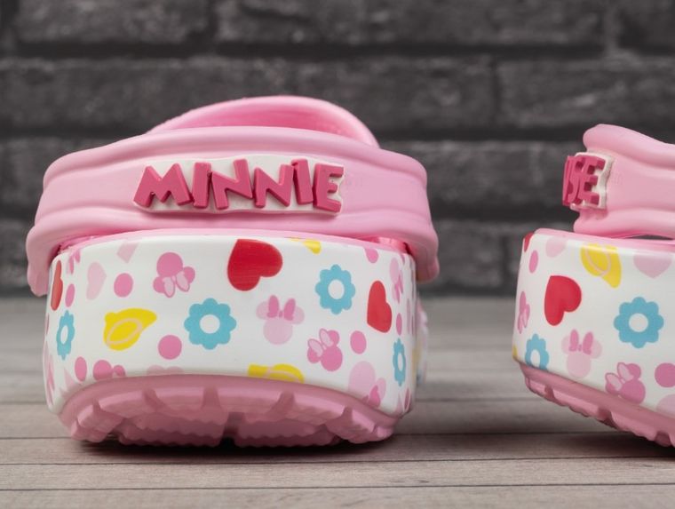 Klapki dziewczęce, różowe, Myszka Minnie, Crocs