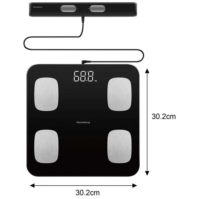 Klausberg, analityczna waga łazienkowa, smart ios android, kb-7852