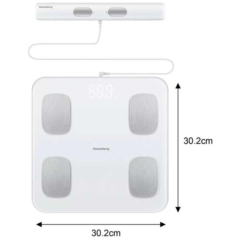 Klausberg, analityczna waga łazienkowa, smart ios android, kb-7853