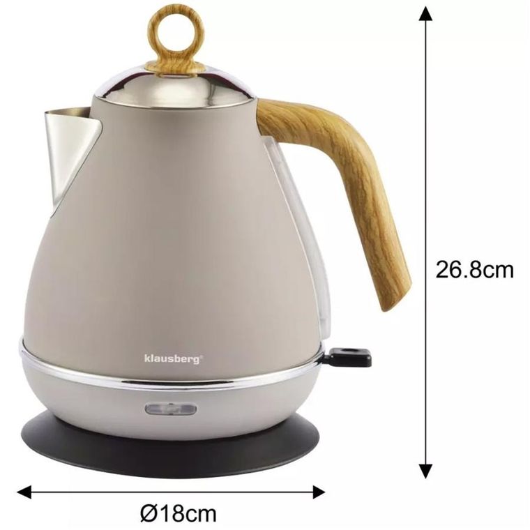 Klausberg, czajnik elektryczny, beżowy, 1,7l