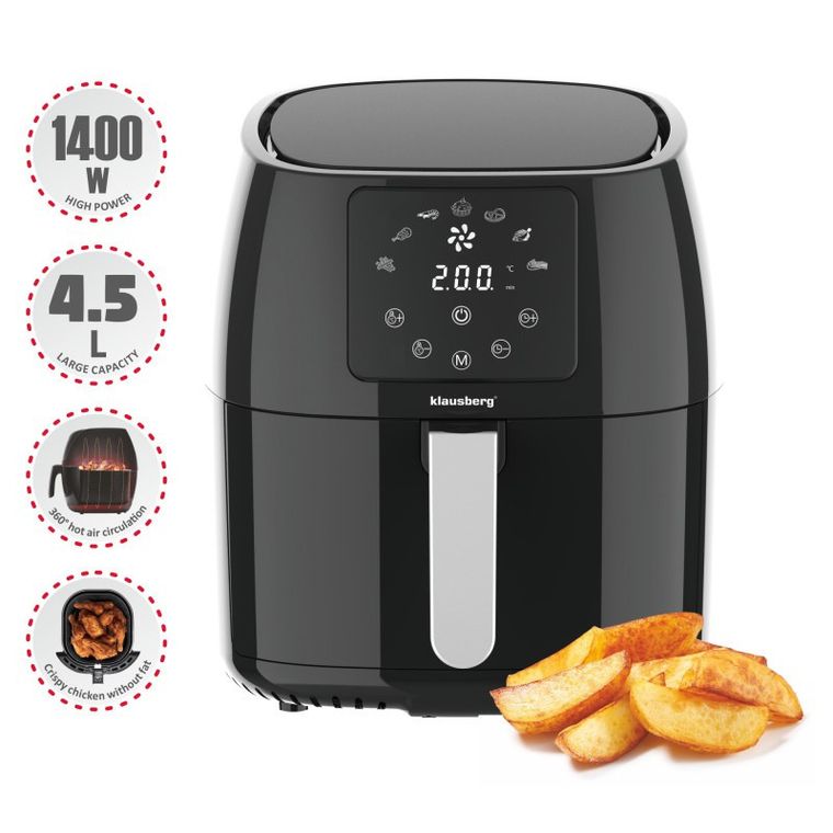Klausberg, frytkownica beztłuszczowa, air fryer, 2-4,5l
