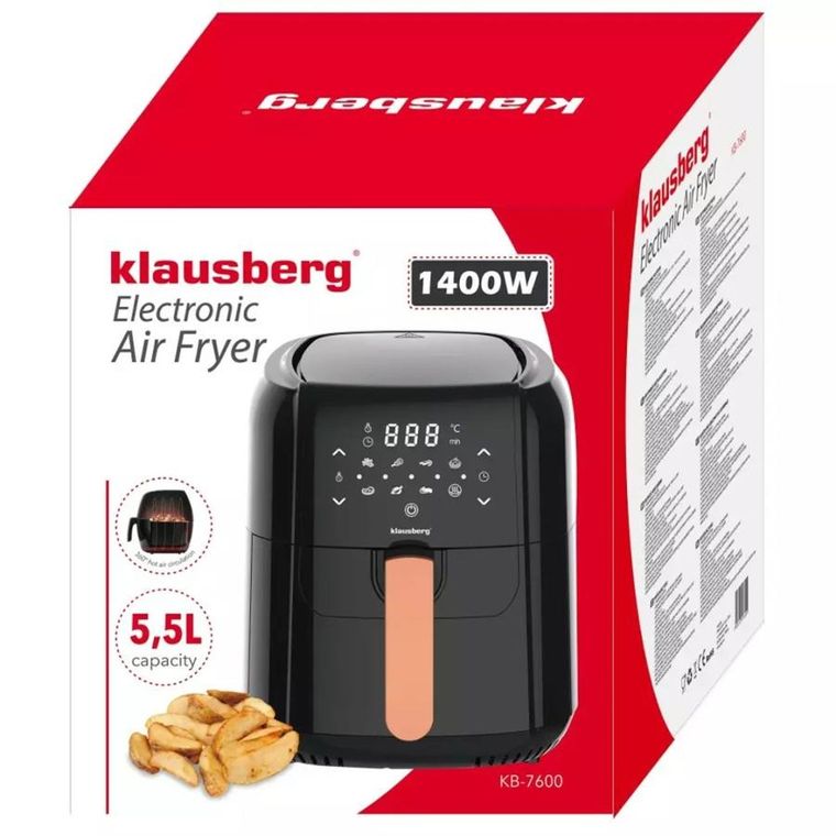 Klausberg, frytkownica beztłuszczowa, air fryer, 5,5l, KB-7600