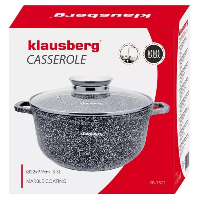 Klausberg, garnek marmurkowy, 22cm, 3,3l, KB-7521