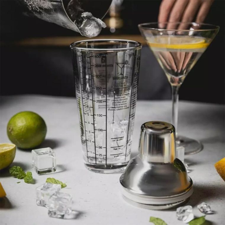 Klausberg, szklany shaker barmański z przepisami, 400 ml, KB-7647