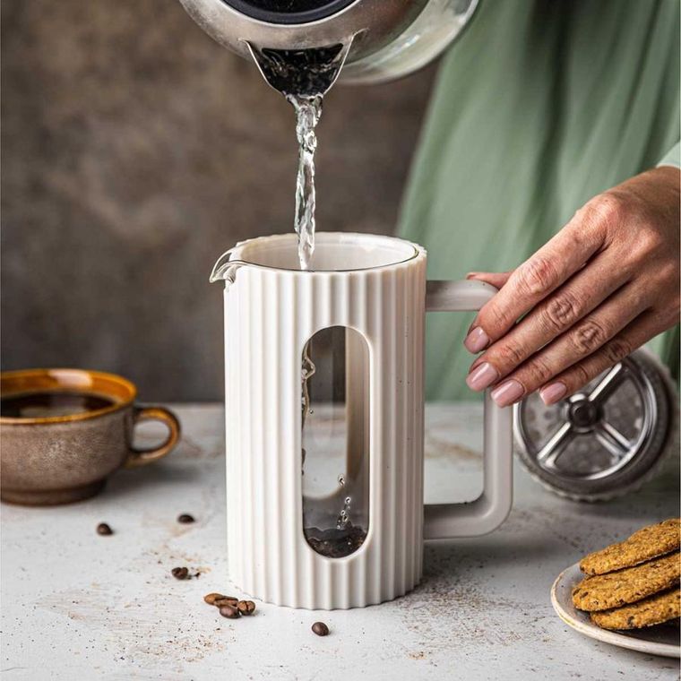 Klausberg, zaparzacz tłokowy do kawy/herbaty, biały, 600 ml