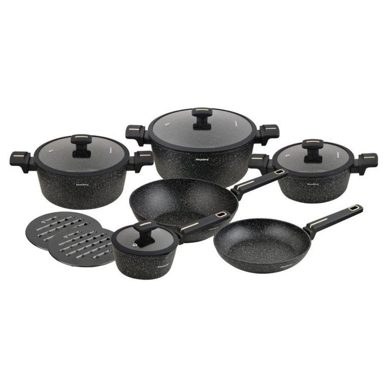 Klausberg, zestaw garnków marmurkowych, 12 elementów, kb-7968