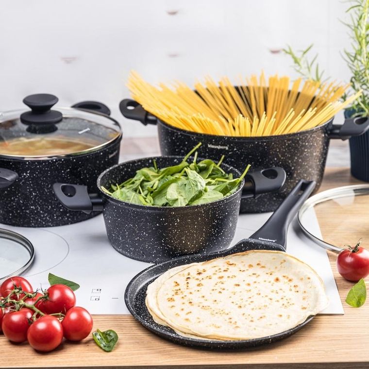 Klausberg, zestaw garnków marmurkowych, 7 elementów, kb-7962