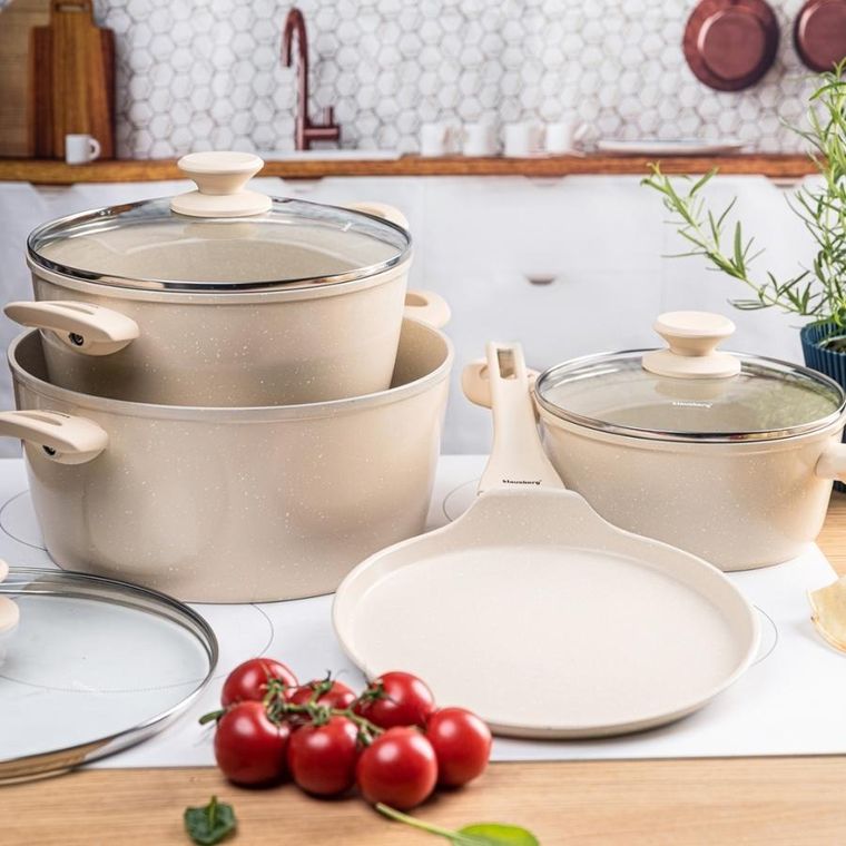 Klausberg, zestaw garnków marmurkowych, 7 elementów, kb-7963