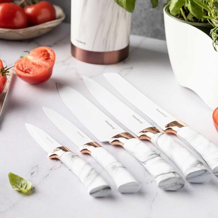 Klausberg, zestaw noży kuchennych na stojaku, 5 szt.