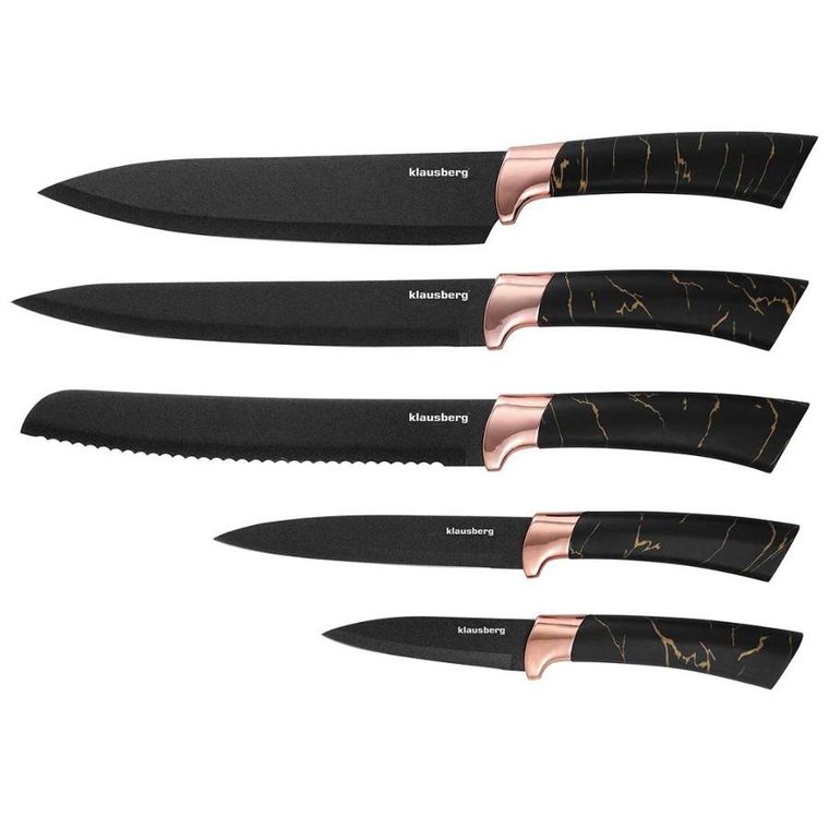 Klausberg, zestaw noży kuchennych w bloku, 5 szt.