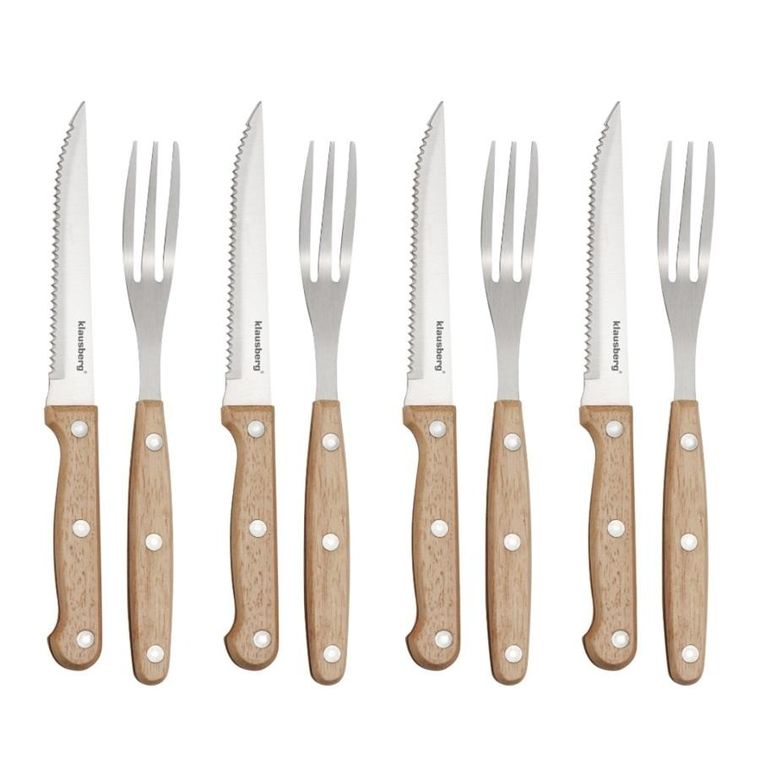 Klausberg, zestaw sztućców do steków, 8 sztuk, kb-7976