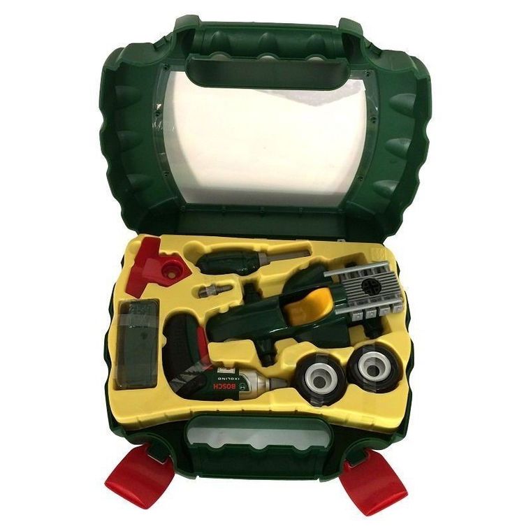 Klein, Bosch, walizka z autem i wkrętarka