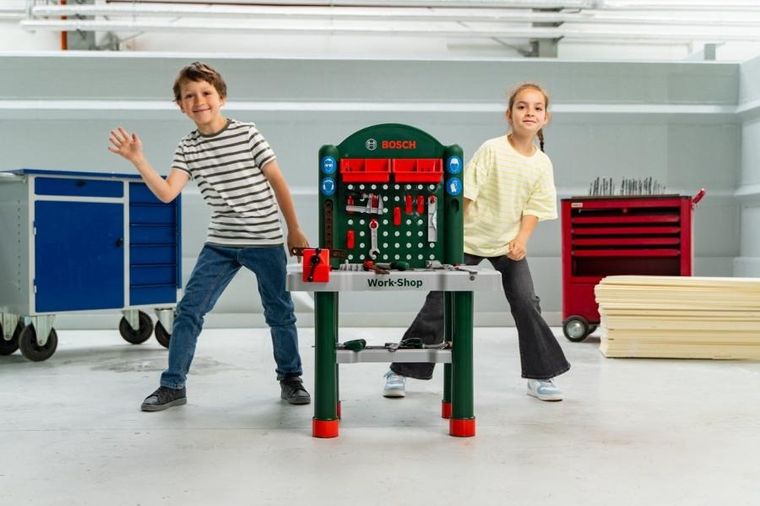 Klein, Bosch, Warsztat z narzędziami budowlanymi, 82 elementy