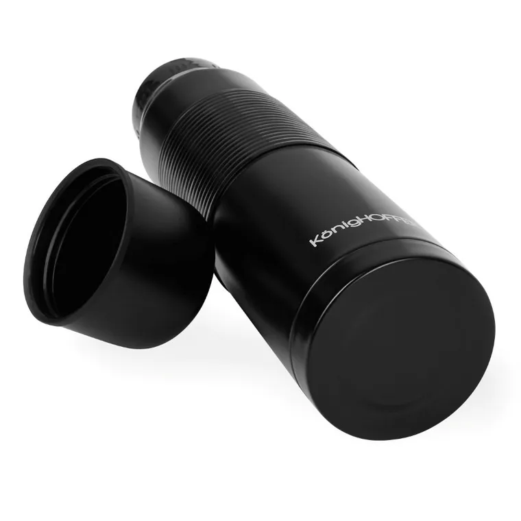 Könighoffer, Alpha, termos nierdzewny z silikonowym uchwytem, czarny, 1l