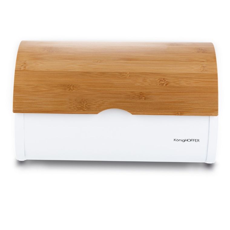 Könighoffer, Volano, chlebak metalowy z 3 pojemnikami, biały