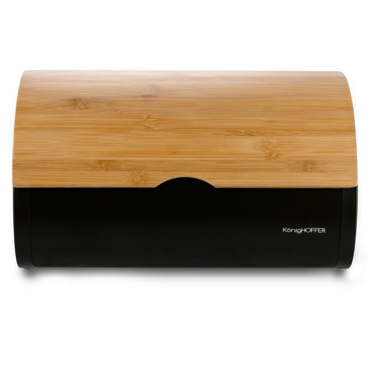 Könighoffer, Volano, chlebak metalowy z 3 pojemnikami, czarny