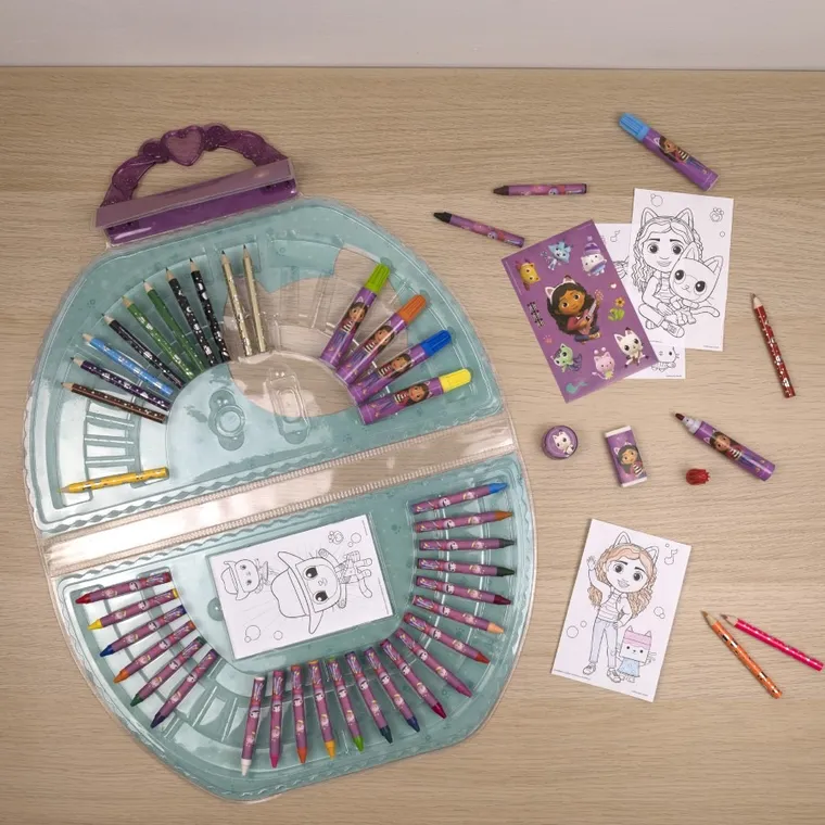 Koci Domek Gabi, zestaw artystyczny w walizce, 51 elementów