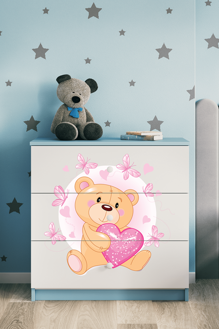 Kocot Kids, Babydreams, komoda, niebieska, miś motylki