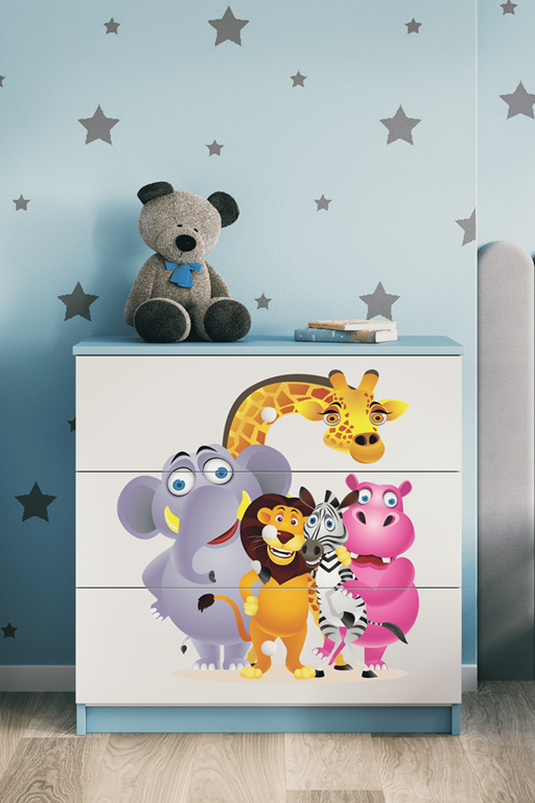 Kocot Kids, Babydreams, komoda, niebieska, zoo