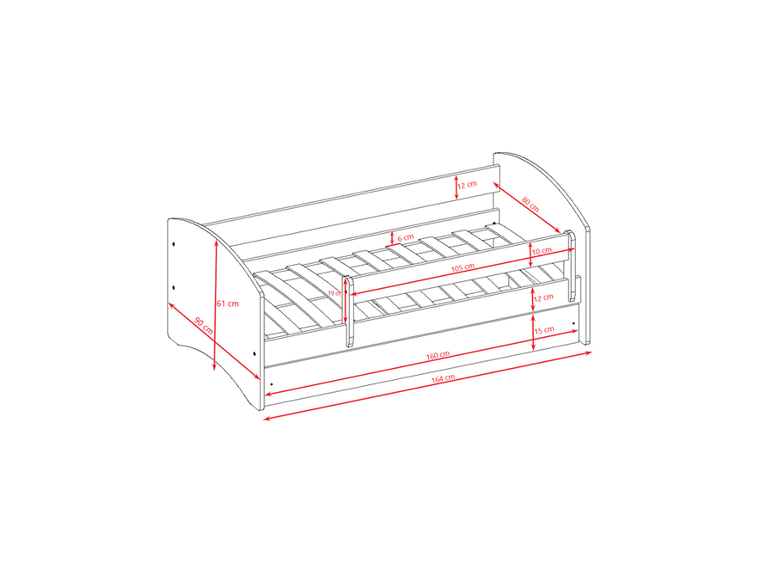 Kocot Kids, Babydreams, łóżko, białe, koń w galopie, 80-160 cm