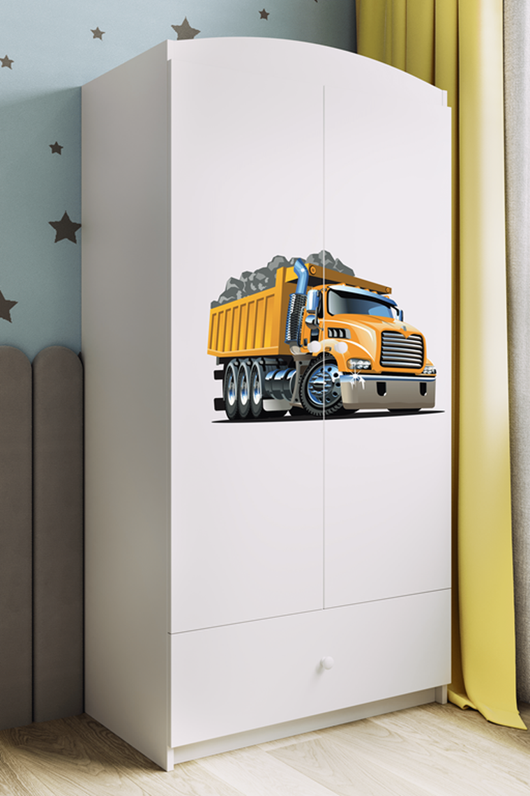 Kocot Kids, Babydreams, szafa, biała, ciężarówka, 181.2-52-90 cm