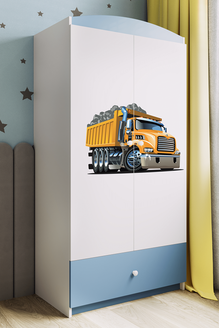 Kocot Kids, Babydreams, szafa, niebieska, ciężarówka, 181.2-52-90 cm