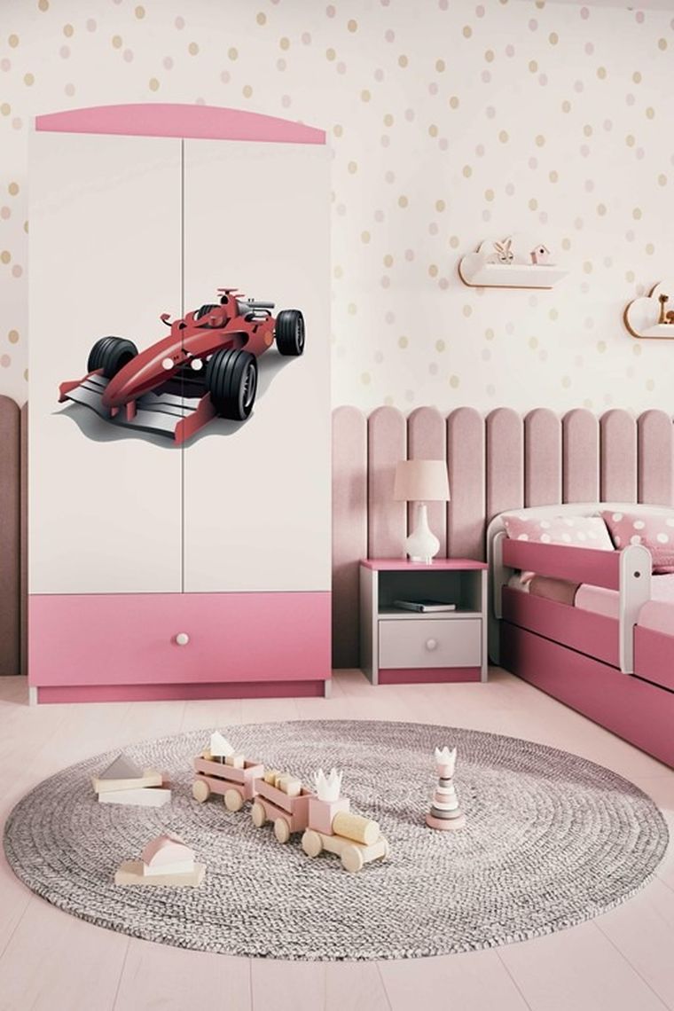 Kocot Kids, Babydreams, szafa, różowa, formuła, 181.2-52-90 cm