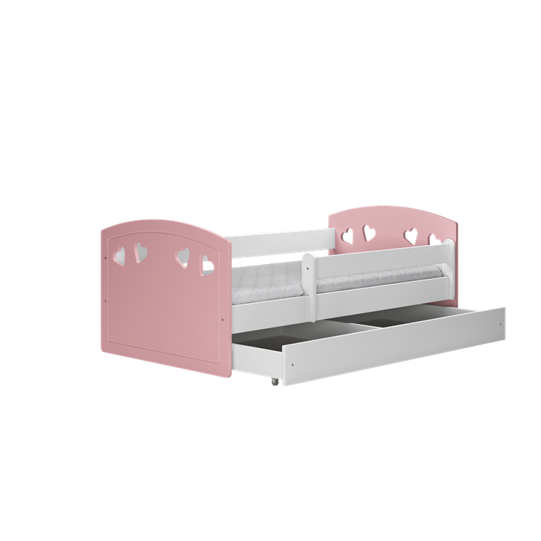 Kocot Kids, Julia, łóżko, pudrowy róż, 80-140 cm