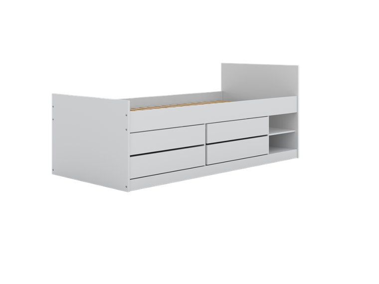 Kocot Kids, Leon, łóżko, białe, 90-200 cm