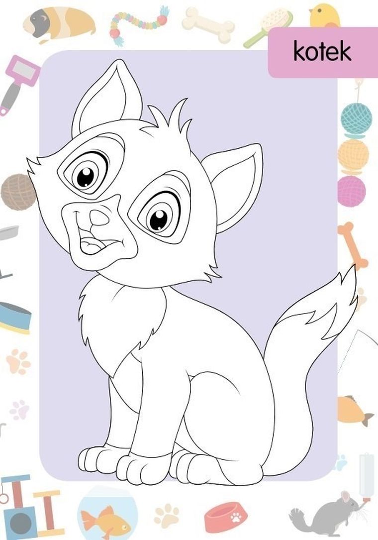 Kolorowanka z tatuażami. Zwierzęta domowe