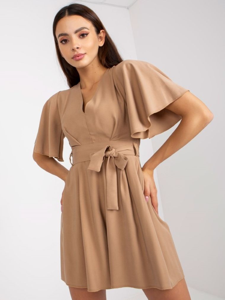 Kombinezon damski, brązowy, Rue Paris