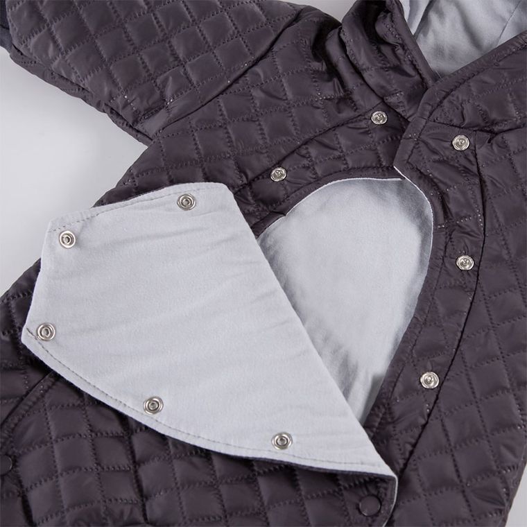 Kombinezon dziecięcy z kapturem, szary, Eevi