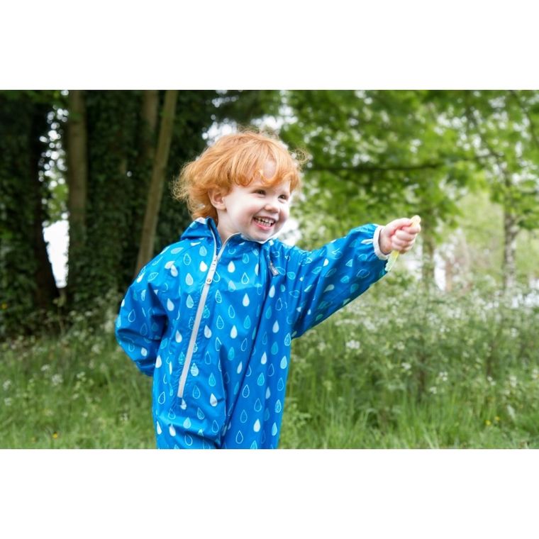 Kombinezon przeciwdeszczowy dziecięcy z kapturem, niebieski, LittleLife