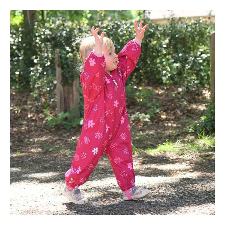 Kombinezon przeciwdeszczowy dziecięcy z kapturem, różowy, LittleLife